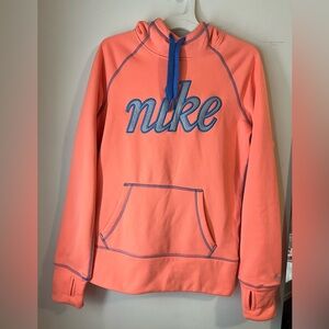 Nike Women’s Coral Pink & Blue Therma-Fit Hoodie